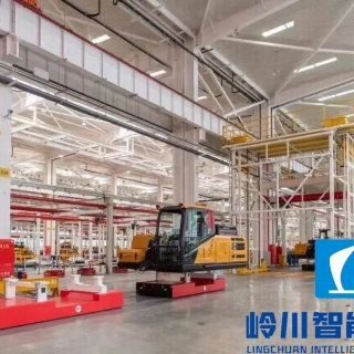 挖掘機總裝（zhuāng）流水線